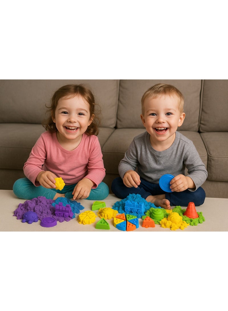 Vitality Sand Play Set – 150g Never-Dry Molding Sand & Accessories, Multi-Color (Ages 3+) - Image 2