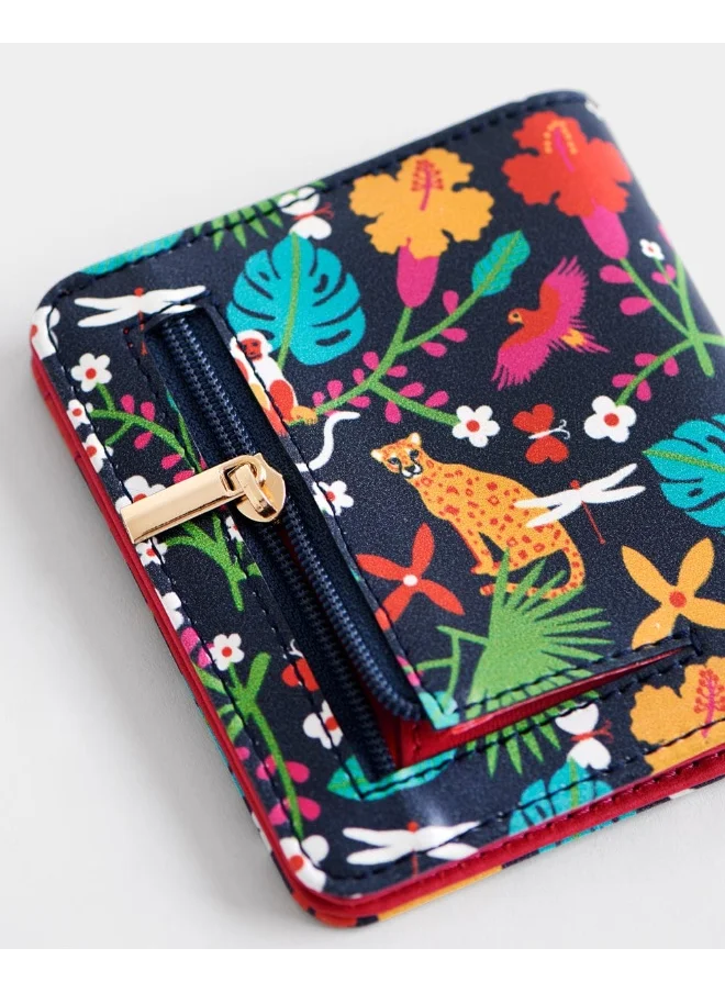 Chumbak Chumbak Women's Polyurethane Madagascar Tales Mini Wallet (Blue), Blue, S, Classic
