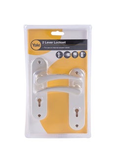 Yale Yale 2 Lever Lock With Handle Set Brass 