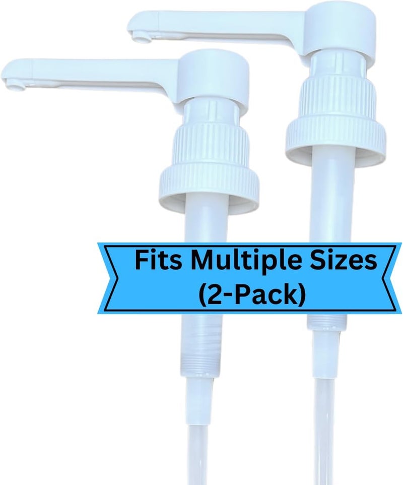 Serious Soil Dual Fitting Pump Dispenser for Gallon Jugs and Smaller Bottles (8cc Each Pump/Fits 28-400 and 38-400) Leak Proof for Household and Commercial Use, Plastic Pump for 1 Gallon Jug - BPA Free (2-Pack) - Image 1