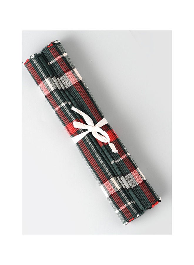 Dream Decor Green checks print place mat - Image 3