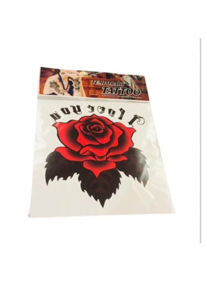 Tattoo Stickers Shape Flower Red - Image 2