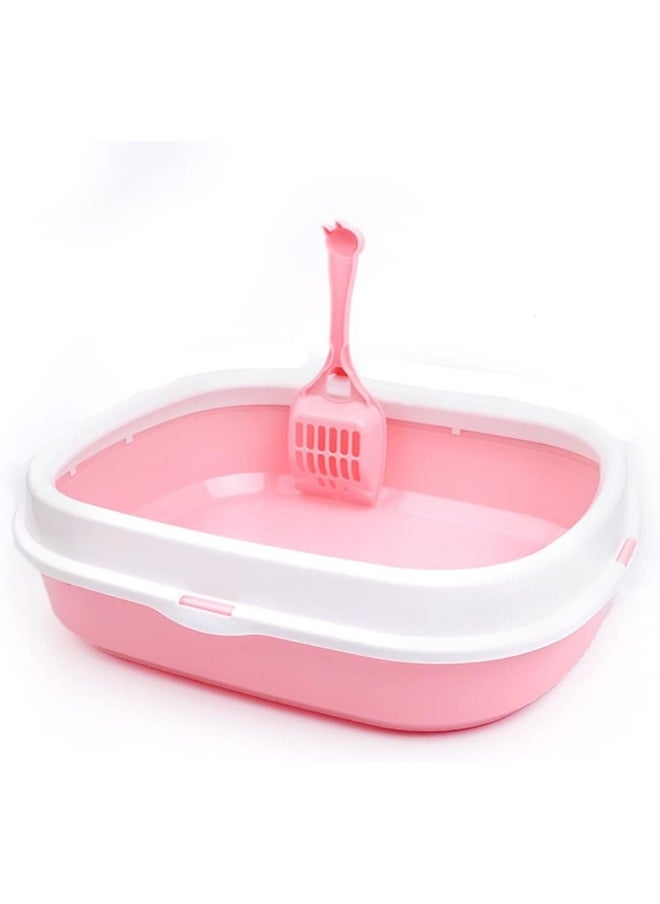 Mumoo Bear Mumoo Bear Cat Litter Box, Large Size With High Sides 47cm x 39cm x 13cm, Pvc Cat Litter Scooper As Gift-Assorted Color  - Image 2