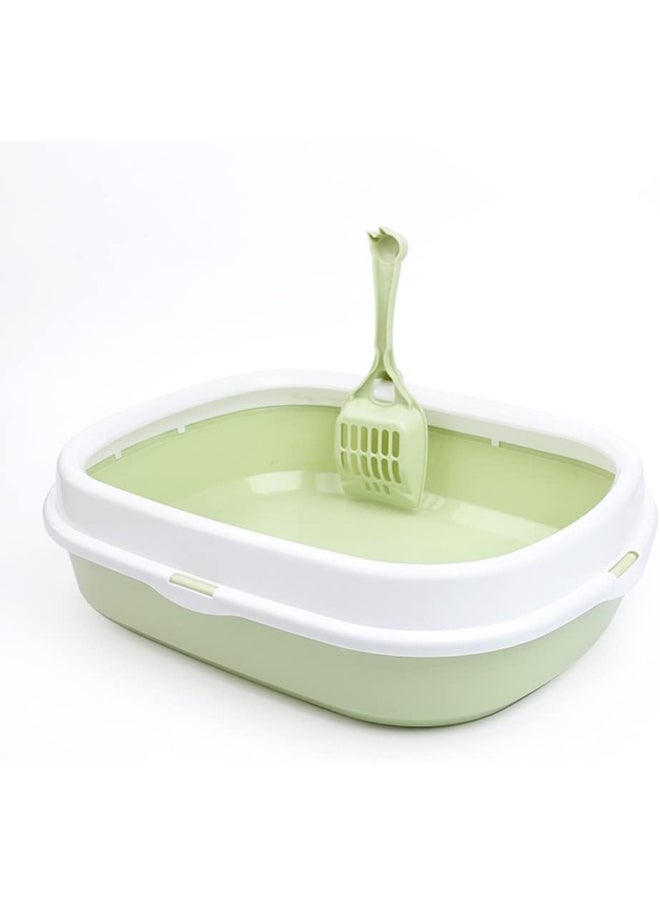Mumoo Bear Mumoo Bear Cat Litter Box, Large Size With High Sides 47cm x 39cm x 13cm, Pvc Cat Litter Scooper As Gift-Assorted Color  - Image 3
