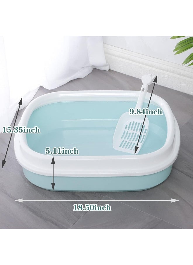 Mumoo Bear Mumoo Bear Cat Litter Box, Large Size With High Sides 47cm x 39cm x 13cm, Pvc Cat Litter Scooper As Gift-Assorted Color  - Image 4