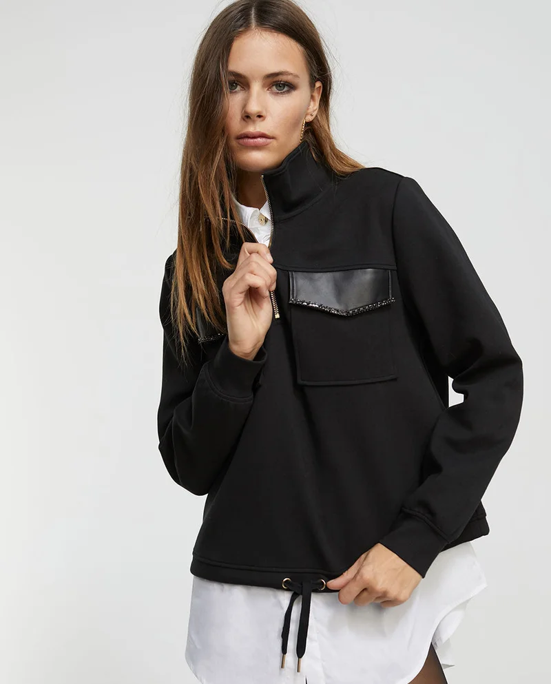 Lola Casademunt Sweatshirt with diamantÃ© detail