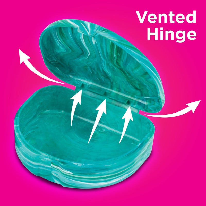 Practicon Marble Retainer Cases, Orthodontic Aligner Case, Mouth Guard Holder (3 Pack) (Mermaid) - Image 4