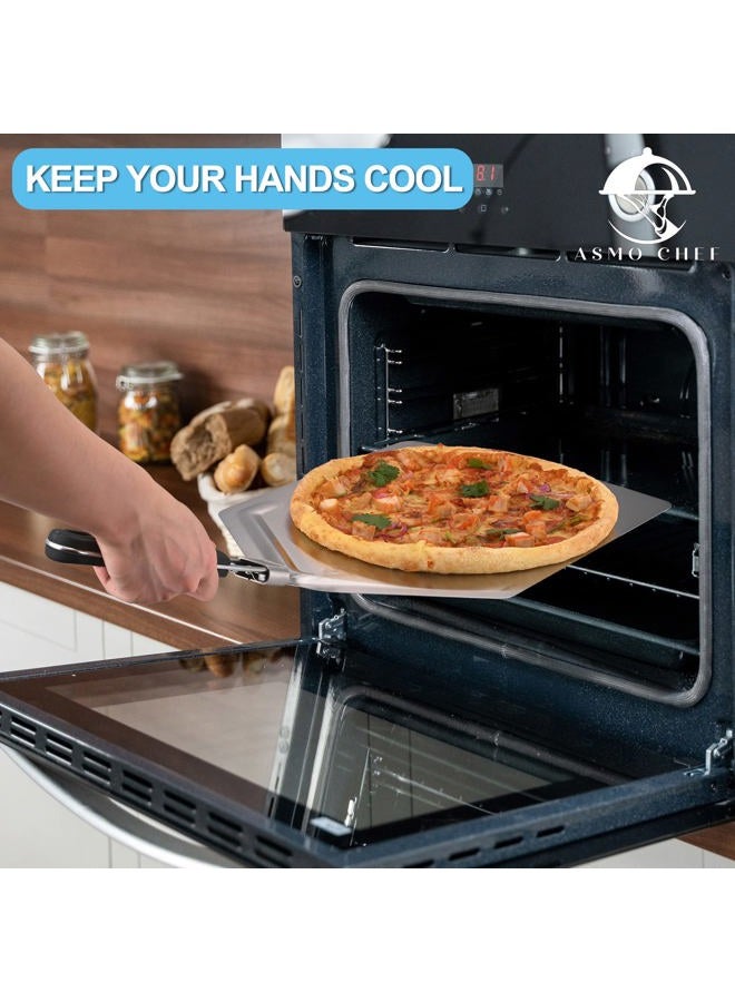 ASMO Chef Pizza Peel 13” x 16” Extra Large Pizza Paddle with Foldable Stylish Long Handle Easy for Baking Pizza, Perfect for Home and Commercial Use - Image 5