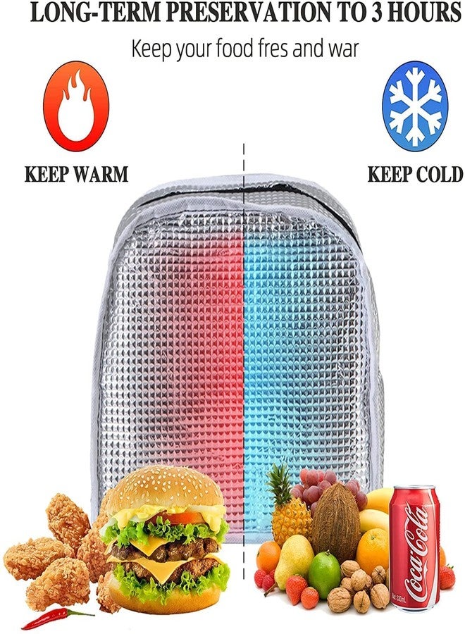 Starflyer Insulated Lunch Bag Women Girls, Reusable Cute Tote Lunch Box for Adult & Men, Leakproof Cooler Lunch Bags for Work Office Travel School Picnic. (Grey) - Image 4