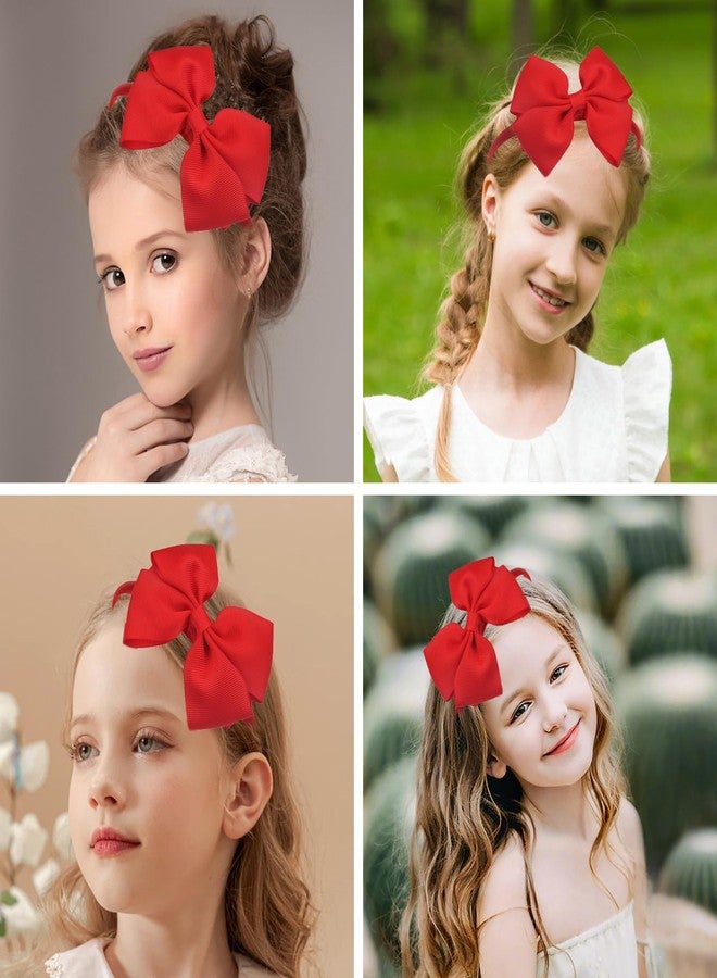 ZEYER Cute Red Bow Headband for Women Girls Fashion Christmas Headband Hair Accessories 1Pcs (Red) - Image 2