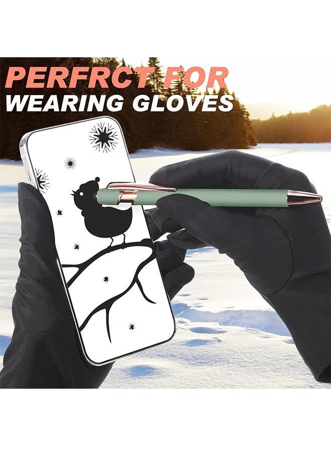 12 Pieces 2 in 1 Stylus Metal Ballpoint Pen with Stylus Tip, 1.0 mm Black Ink Ballpoint Pen for Touch Screens(Morandi Color) - Image 5