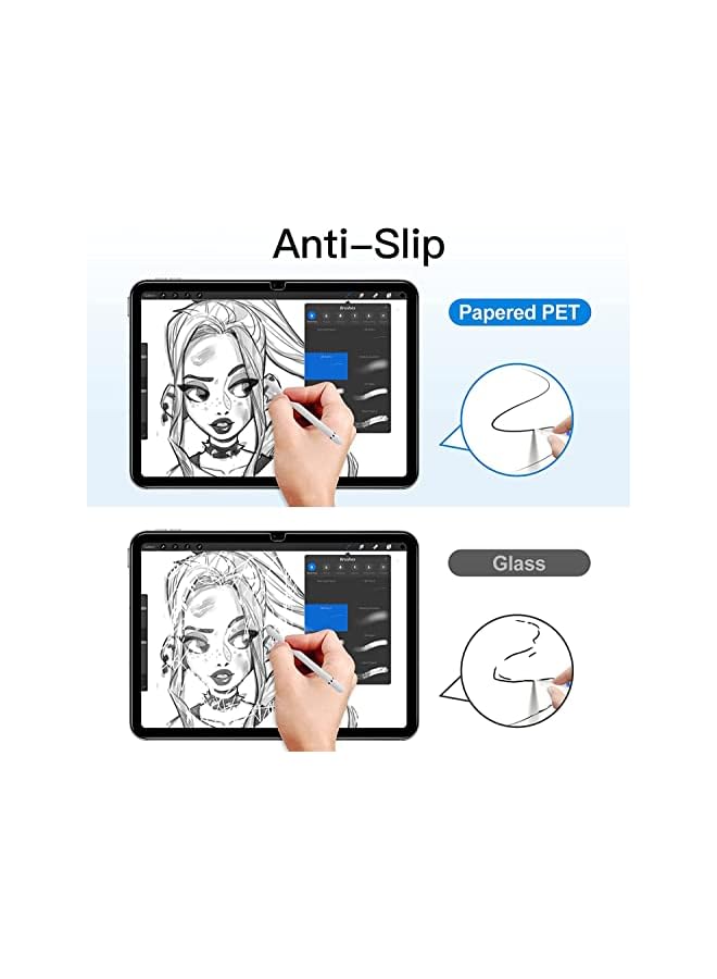 erorex 3 Pack Paperfeel Screen Protector For Ipad 10 2022 10.9 Inch Matte Pet Film For Drawing Face Id Compatible Paperfeel Film Ipad 10 2022 10.9 Inch Paper Like Protector  - Image 4