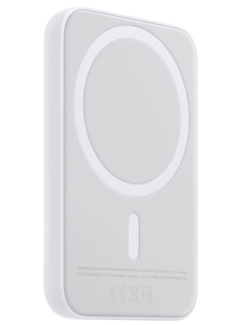 ELTRAZONE - MagSafe Wireless Power Bank for iPhone 15 Pro Max – 10,000mAh Portable Charger in White - Image 1