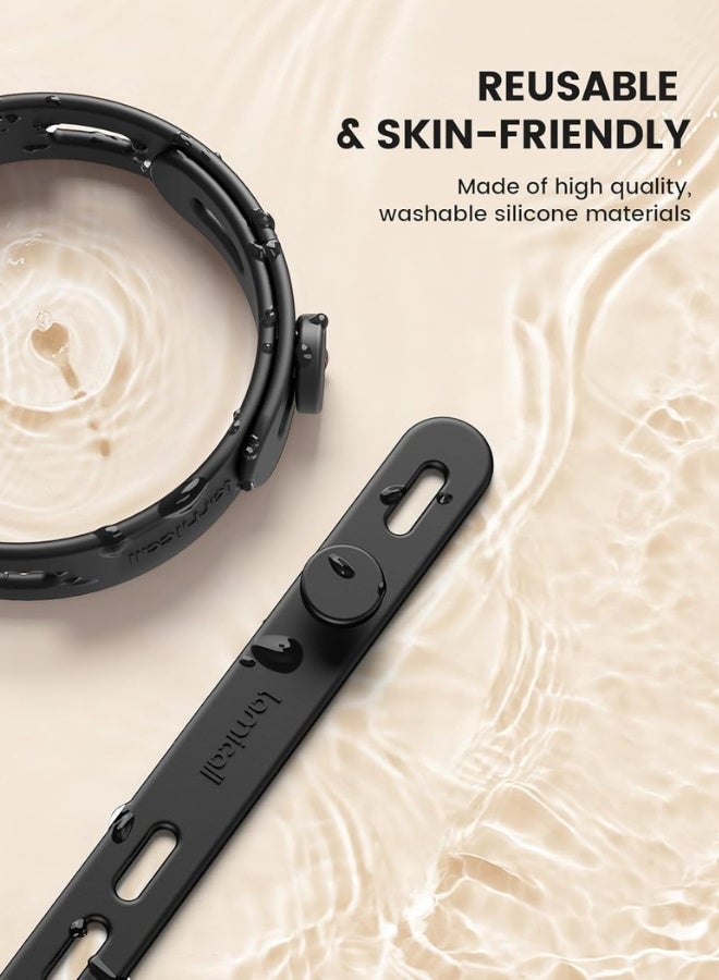 Chase Up 10Pack Silicone Cable Ties Cord Organizer Strap - Reusable Washable Wire Wrap Management with Lock Buckle, Elastic Adjustable Charger Cable Wrap Tie, Electrical Cord Organizer for Travel Home - Image 2