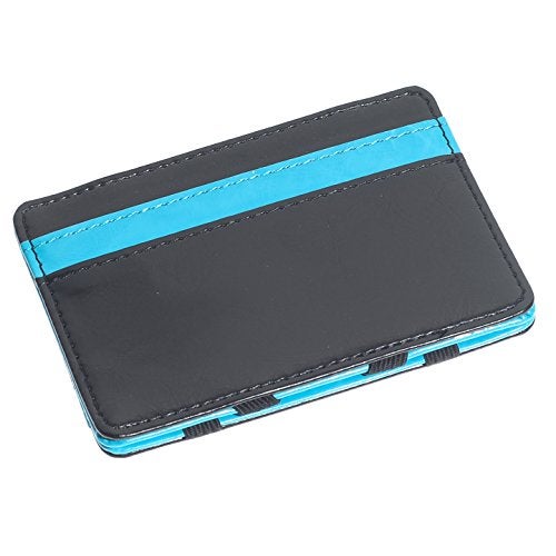 CKLT Men's Fashion Magic Money Clip Leather Minimalistic Slim Wallet Lake Blue - Image 3
