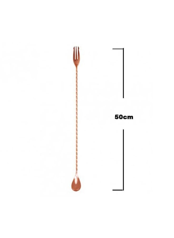 vesus Steel Fork End Bar Spoon Copper Plated 5 