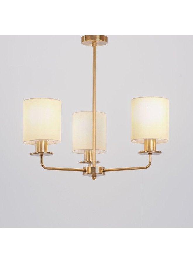 Y-LIGHTS YL-C-579-GO Classic Gold Branched Chandelier-Dimensions:54(H)(L)(D) \ Color -Light Beige and Dark Gold