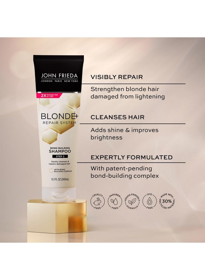 John Frieda Repair Shampoo Bond-Building Formula, For Blonde,Damaded Hair, Vegan, Cruelty & Paraben-Free, Not Tested On Animals 8.3 Fl Oz - Image 4