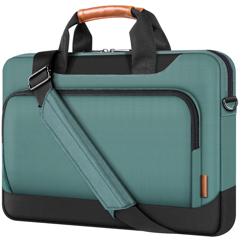 DOMISO 15156 Inch Laptop Bag Business Briefcase Laptop Case Compatible with Lenovo 156 Ideapad 33016 MacBook ProHP EliteBook 850 G3Envy x360 15Latitude 3580Acer ChromebookAsusGreen - Image 2