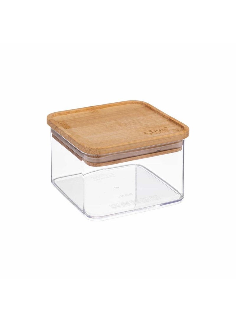Square Container W Bamboo Lid 500 Ml