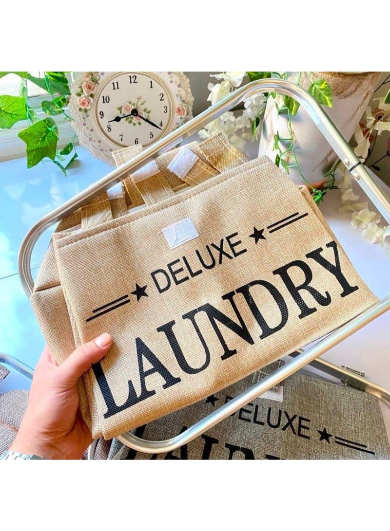سلة/صندوق غسيل قماشي قابل للطي بتصميم (Deluxe Laundry) - Image 1