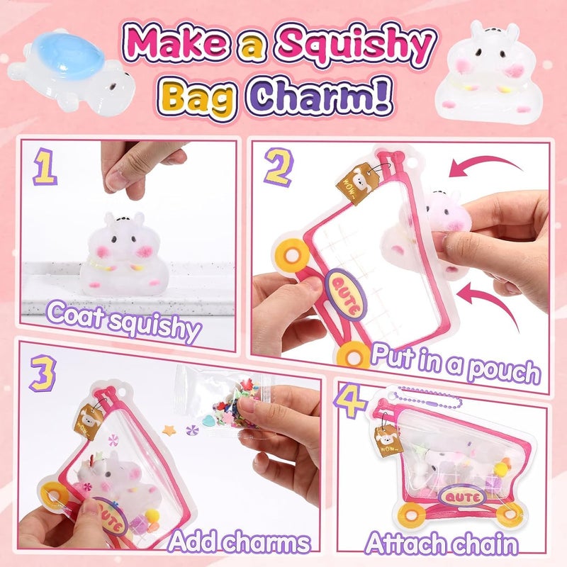 Moonmen Create Your Own Squishy Toys DIY Making Kit with Mold and 6 Packaging Bags, Pendant Set Fidget Toy for Kids Suitable Adults Kid (DIY Squishy Toys C) - Image 4