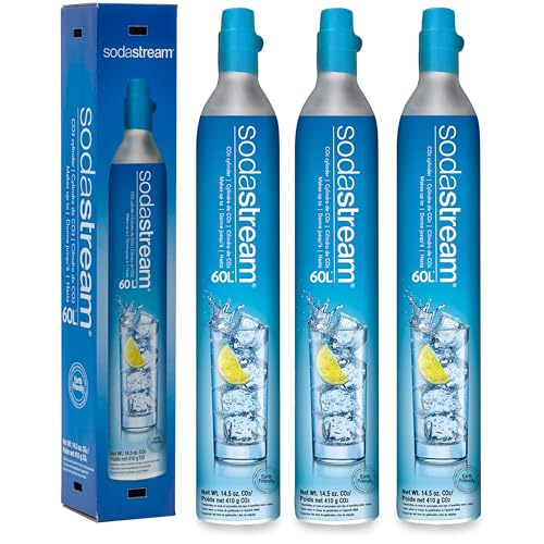 SodaStream CO2 Gas Carbonation Bundle - 3 Cylinders - Blue Screw-in System - Never run out of CO2 Again - Compatible with Fizzi, OneTouch, Jet, Spirit, Penguin, Ninja Thirsti, DrinkMate, Aarke - Image 1