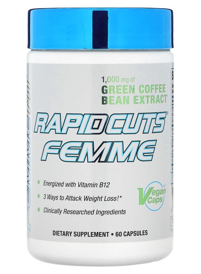 Allmax RAPIDCUTS Femme Green Coffee Bean Extract 1000 mg 60 Capsules - Image 1
