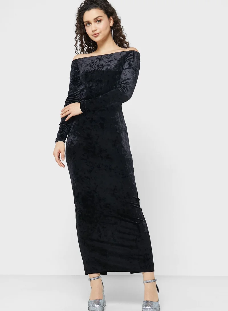 monki bodycon dress MONKI Bardot Bodycon Dress for Women