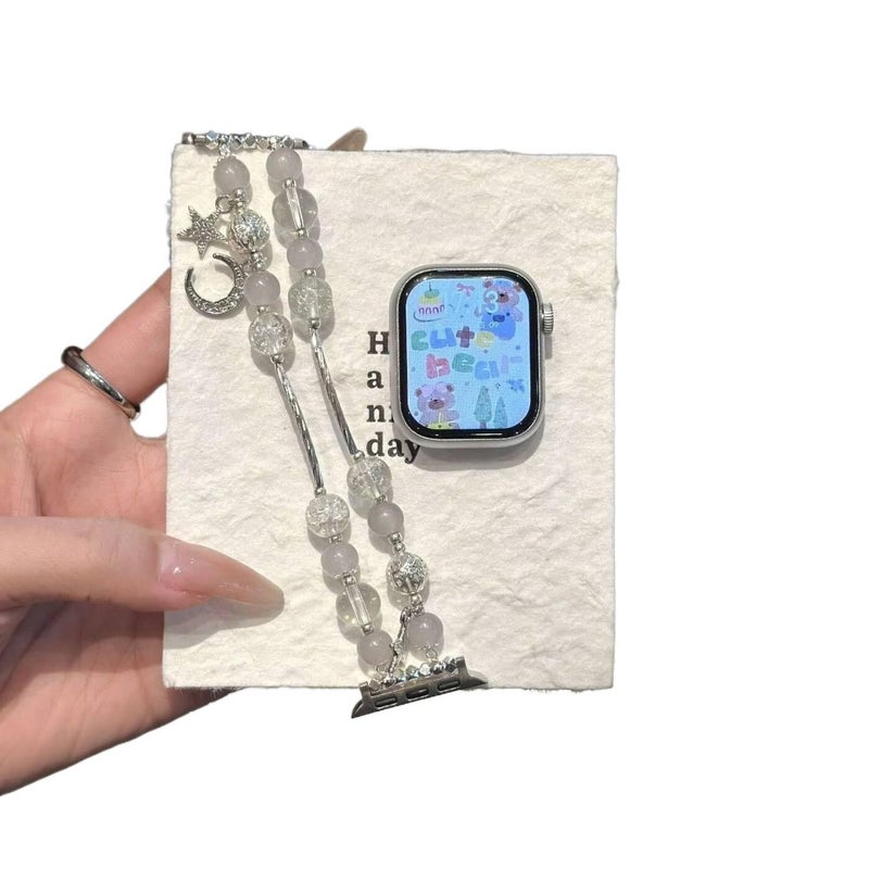 سوار ساعة ذكية سوار راتنج متوافق مع Apple Watch / SE بملاءمة قابلة للتعديل وحزام بديل للاستخدام اليومي باللون رمادي قابل للتعديل - Veloris - Image 1