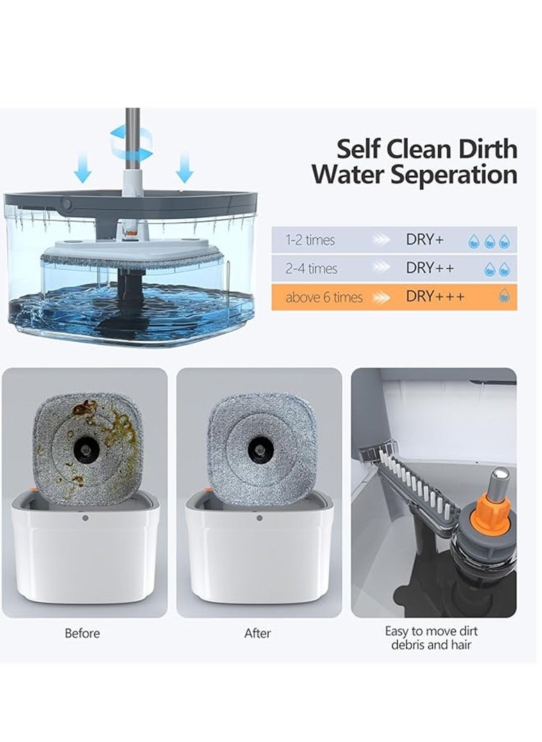 Generic - Premium Spin Mop & Bucket Set,Round Mop for Floor Cleaning, High-Speed Turbine Effortless Dirt Separation, Visual Dehydration Indicator, Ultra-Fine Fiber Cloth for Super Absorption - Image 1