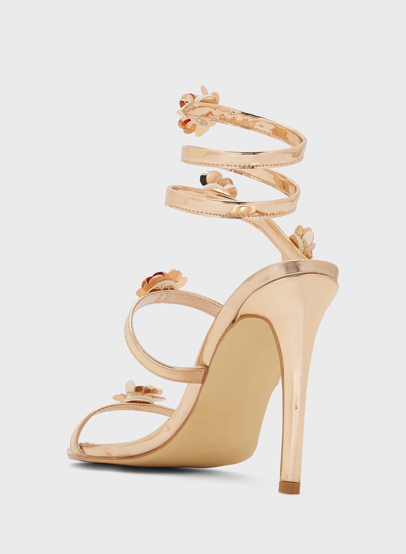 Spot-On Floral Wrap Around Strappy Sandal  - Image 3