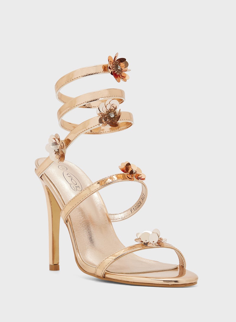 Spot-On Floral Wrap Around Strappy Sandal  - Image 2