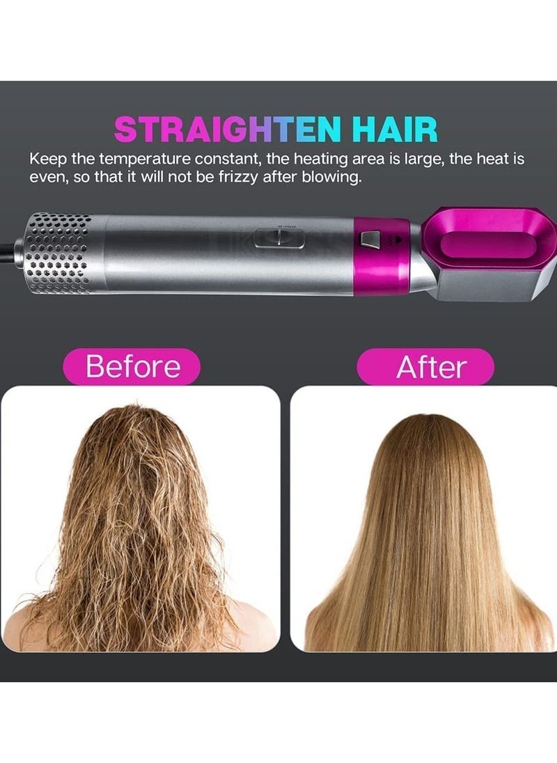 Generic - 5 in 1 Hot Air Styler Electric Blow Dryer Comb Curling Wand Detachable Negative Ion Straightener Hair Brush - Image 1