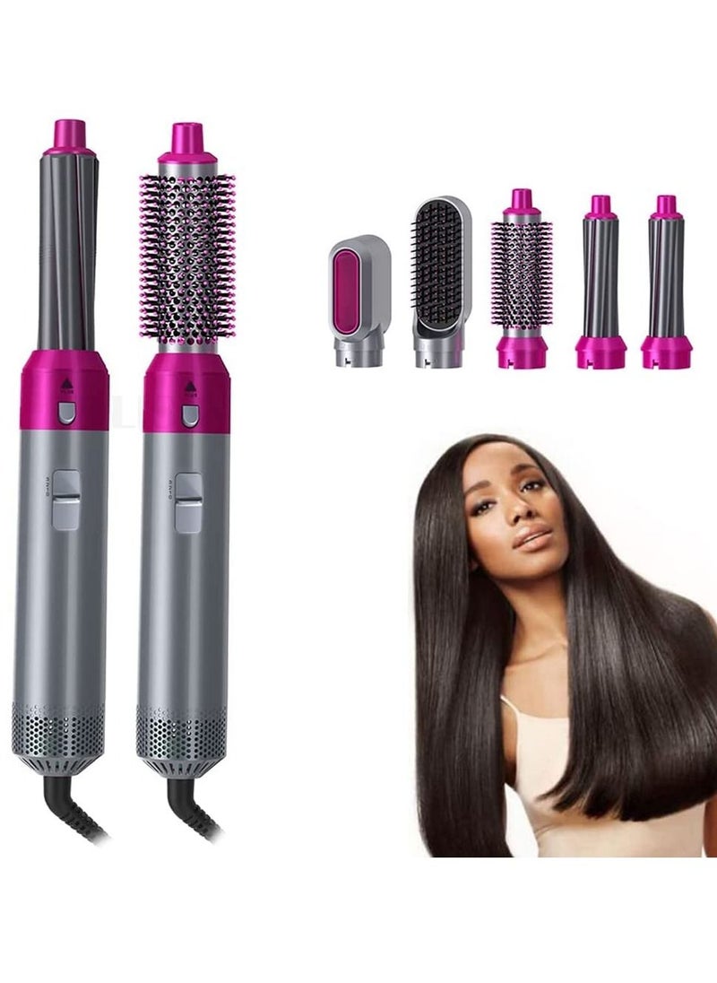 Generic - 5 in 1 Hot Air Styler Electric Blow Dryer Comb Curling Wand Detachable Negative Ion Straightener Hair Brush - Image 1