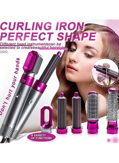 5 in 1 Hot Air Styler Electric Blow Dryer Comb Curling Wand Detachable Negative Ion Straightener Hair Brush