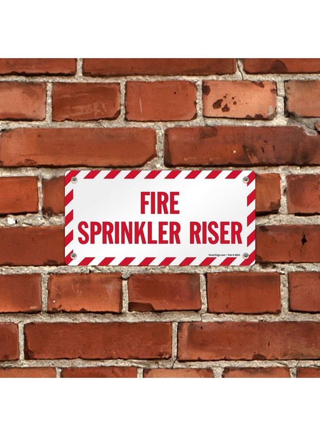 SmartSign "Fire Sprinkler Riser" Sign ; 5" X 10" Plastic - Image 4
