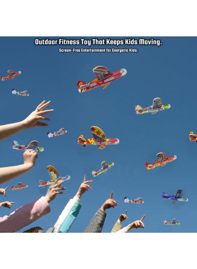 Mini Foam Glider Planes for Kids – Foldable Hand Throw Airplanes with Dual Flight Modes & Tail Fins | Lightweight Safe Outdoor Toy