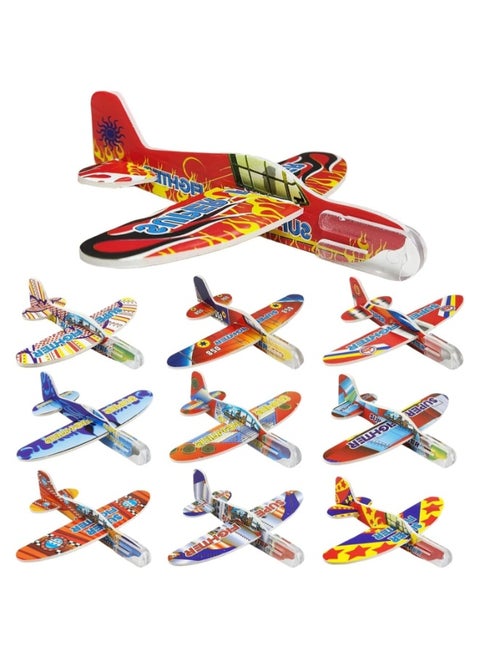 Mini Foam Glider Planes for Kids – Foldable Hand Throw Airplanes with Dual Flight Modes & Tail Fins | Lightweight Safe Outdoor Toy