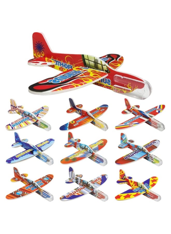 Mini Foam Glider Planes for Kids – Foldable Hand Throw Airplanes with Dual Flight Modes & Tail Fins | Lightweight Safe Outdoor Toy