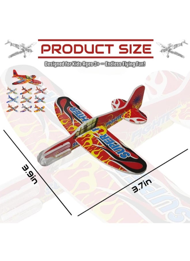 Mini Foam Glider Planes for Kids – Foldable Hand Throw Airplanes with Dual Flight Modes & Tail Fins | Lightweight Safe Outdoor Toy