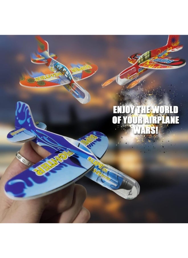 Mini Foam Glider Planes for Kids – Foldable Hand Throw Airplanes with Dual Flight Modes & Tail Fins | Lightweight Safe Outdoor Toy