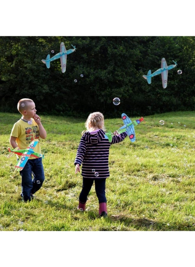 Mini Foam Glider Planes for Kids – Foldable Hand Throw Airplanes with Dual Flight Modes & Tail Fins | Lightweight Safe Outdoor Toy