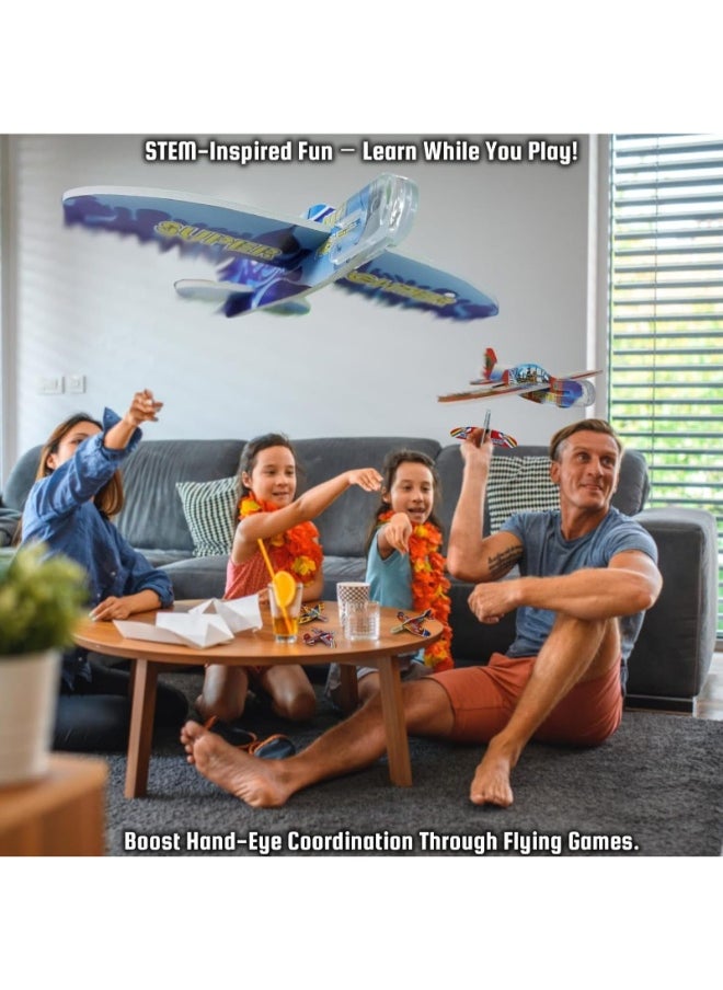 Mini Foam Glider Planes for Kids – Foldable Hand Throw Airplanes with Dual Flight Modes & Tail Fins | Lightweight Safe Outdoor Toy