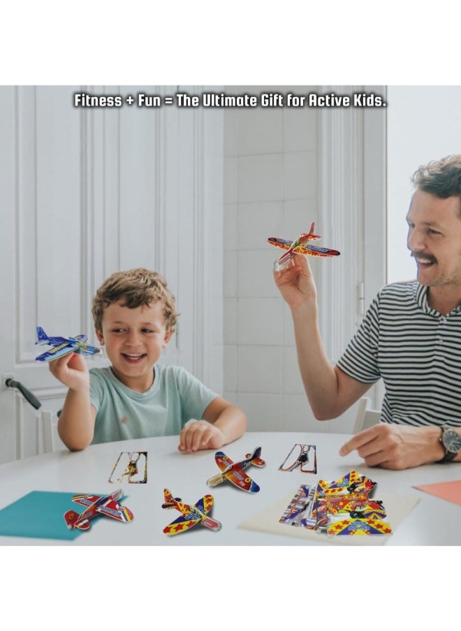 Mini Foam Glider Planes for Kids – Foldable Hand Throw Airplanes with Dual Flight Modes & Tail Fins | Lightweight Safe Outdoor Toy