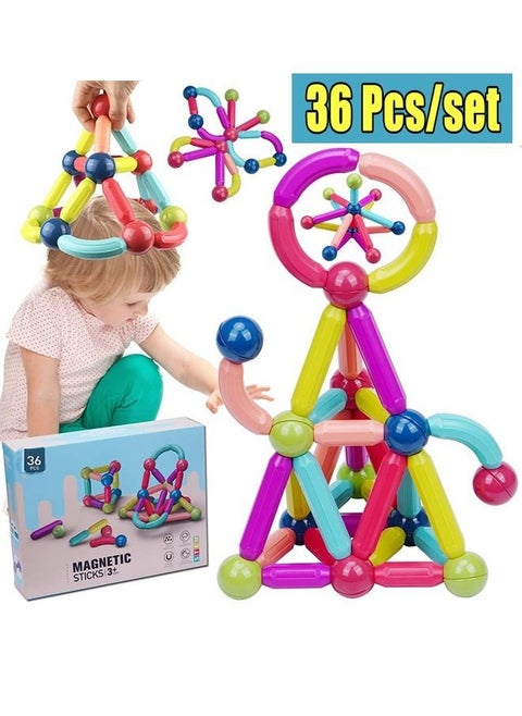 36pcs Magnetic Sticks Building Set Toys