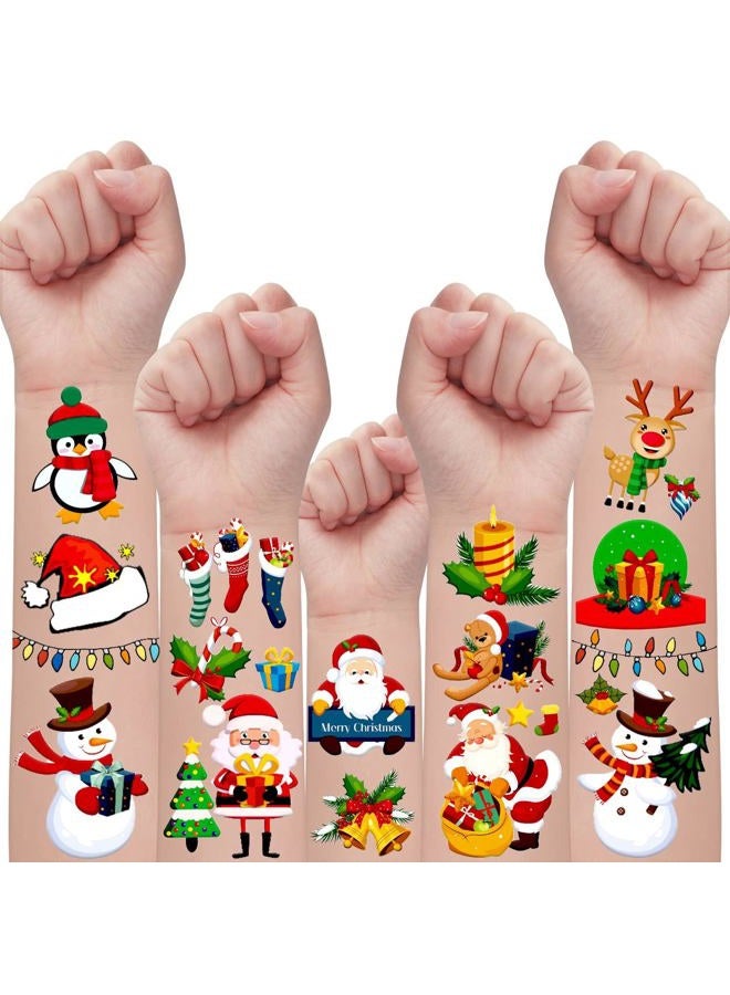 PARTYWIND Colorful Christmas Temporary Tattoos for Kids Stocking Stuffers, 65 Styles Christmas Birthday Party Supplies Favors Decorations for Boys Girls Stocking Stuffers, Trick or Treat Party - Image 1