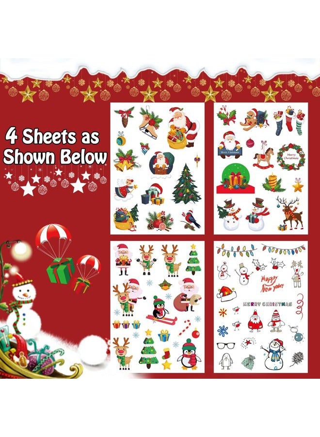 PARTYWIND Colorful Christmas Temporary Tattoos for Kids Stocking Stuffers, 65 Styles Christmas Birthday Party Supplies Favors Decorations for Boys Girls Stocking Stuffers, Trick or Treat Party - Image 2