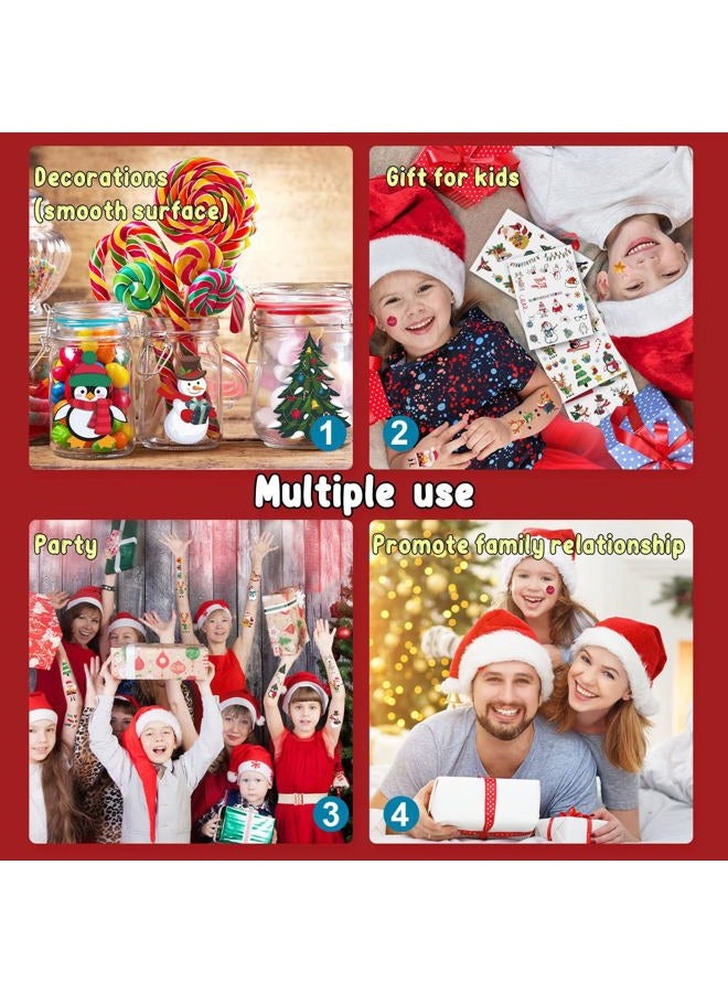 PARTYWIND Colorful Christmas Temporary Tattoos for Kids Stocking Stuffers, 65 Styles Christmas Birthday Party Supplies Favors Decorations for Boys Girls Stocking Stuffers, Trick or Treat Party - Image 3