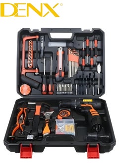 Denx CORDLESS DRILL SET Professional Household Home Tool Kit Set with DIY Hand Tool Kits for Garden Office House Repair Maintain |Maximum Diame10mm | Speed 0 - 1450 R/MIN | 21 V | 1300mAH | Additional Battery | DX1778  - Image 1